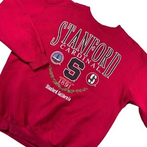 VTG  Stanford Cardinal Crewneck Galt Crew Mens L Red Collegiate Sweatshirt
